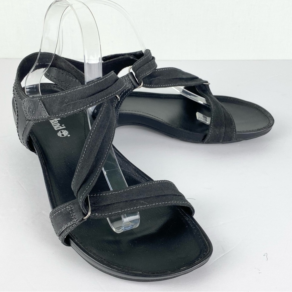 Timberland Black Strappy Sandals
